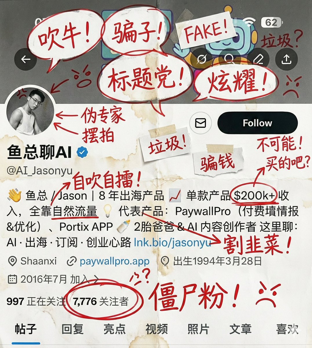 AI Prompt for Trolling Illustration with Red Ink Annotations