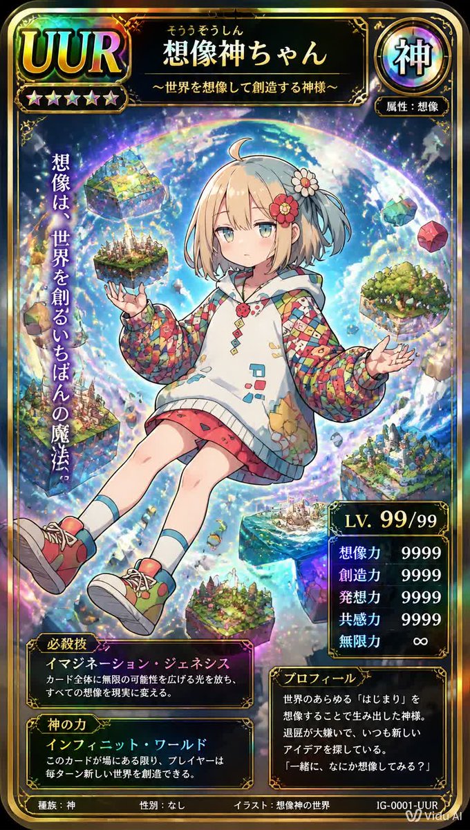 AI Prompt for Ultra Rare Japanese Holographic Anime Trading Card