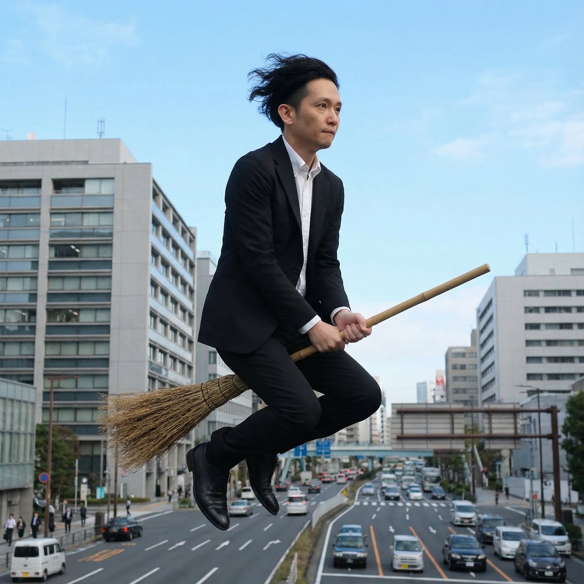 AI Prompt for Unrealizable Business Commute Illustration