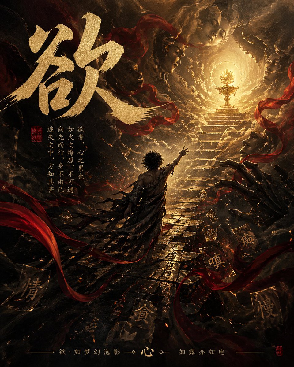 AI Prompt for Vertical Chinese Fantasy Illustration Poster