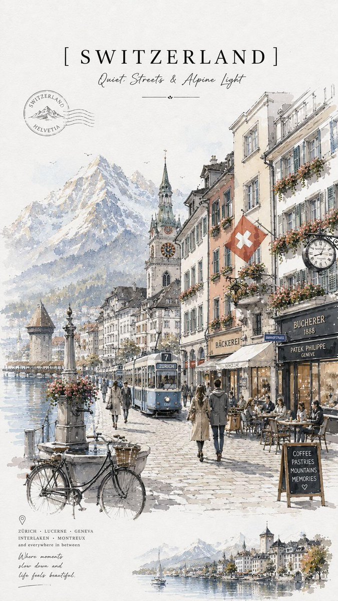 AI Prompt for Vintage Watercolor Travel Posters