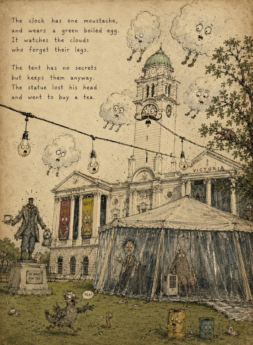 AI Prompt for Vintage Whimsical Children's Book Illustration with Hand-Drawn Text