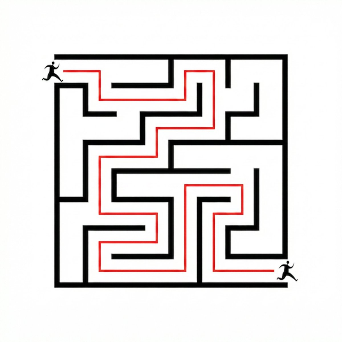AI Prompt for Visually Solving Mazes with Colorful Paths