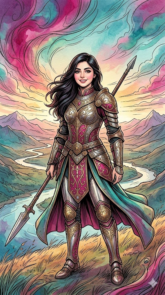 AI Prompt for Warrior Princess Poster Art in Cinematic Style