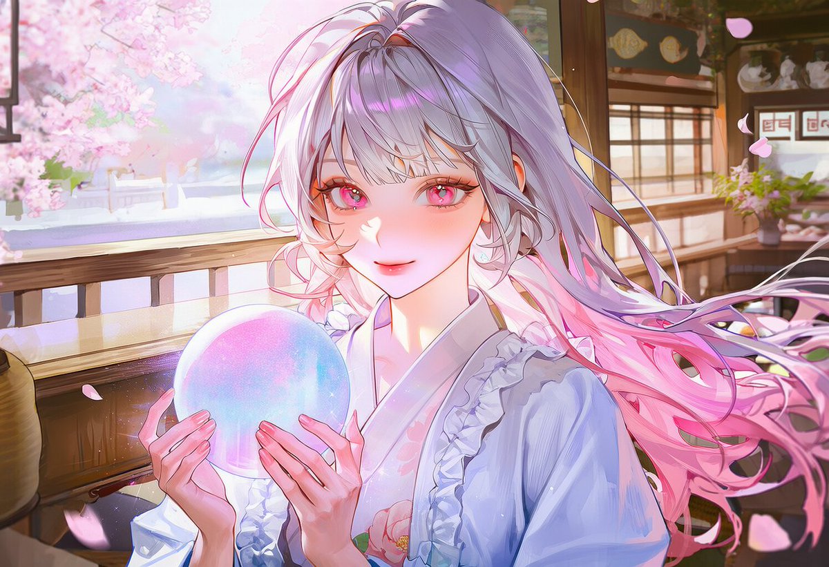 AI Prompt for Watercolor Anime Japanese Fortune Teller Cafe Illustration