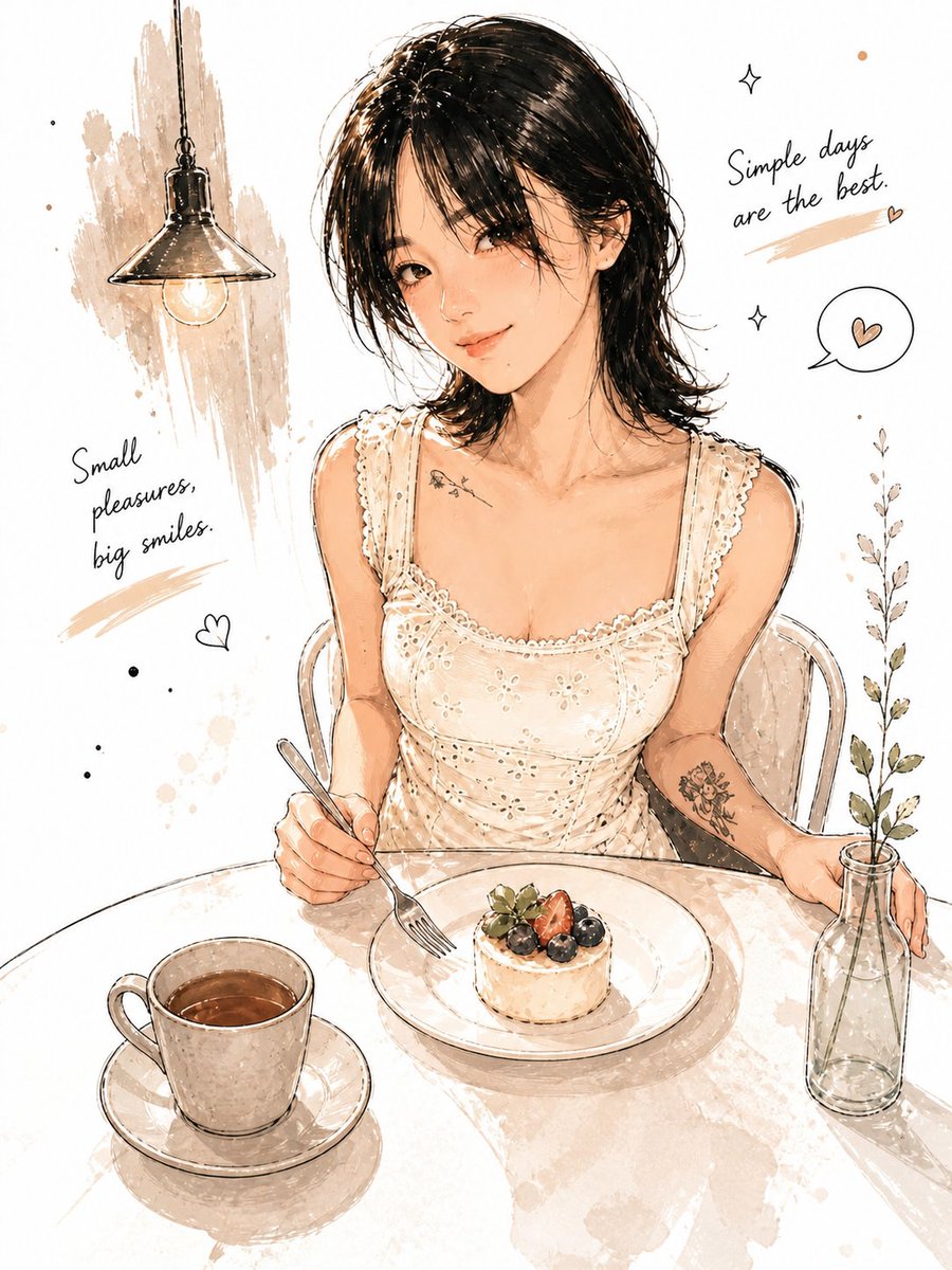 AI Prompt for Watercolor Cafe Illustration with Anime Style