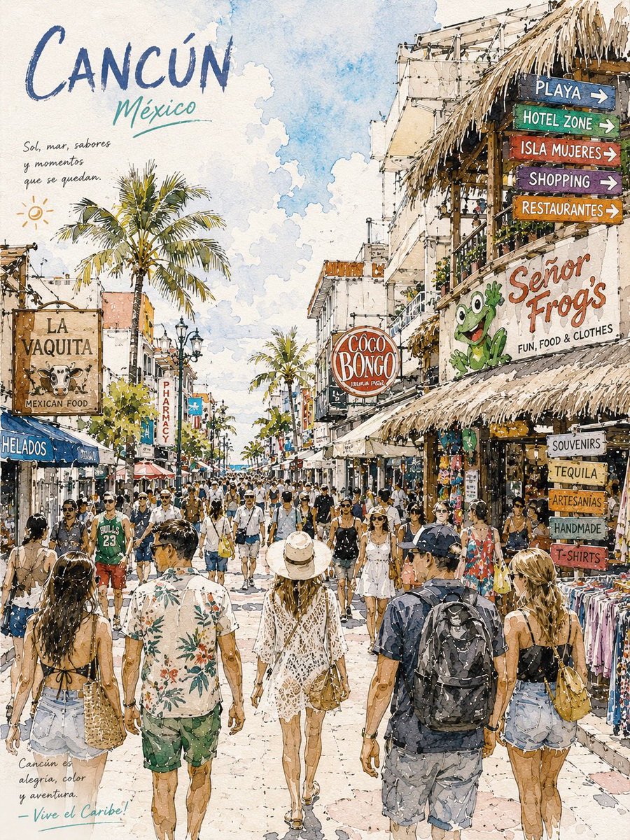 AI Prompt for Watercolor Cityscape Posters with Urban Street Scenes