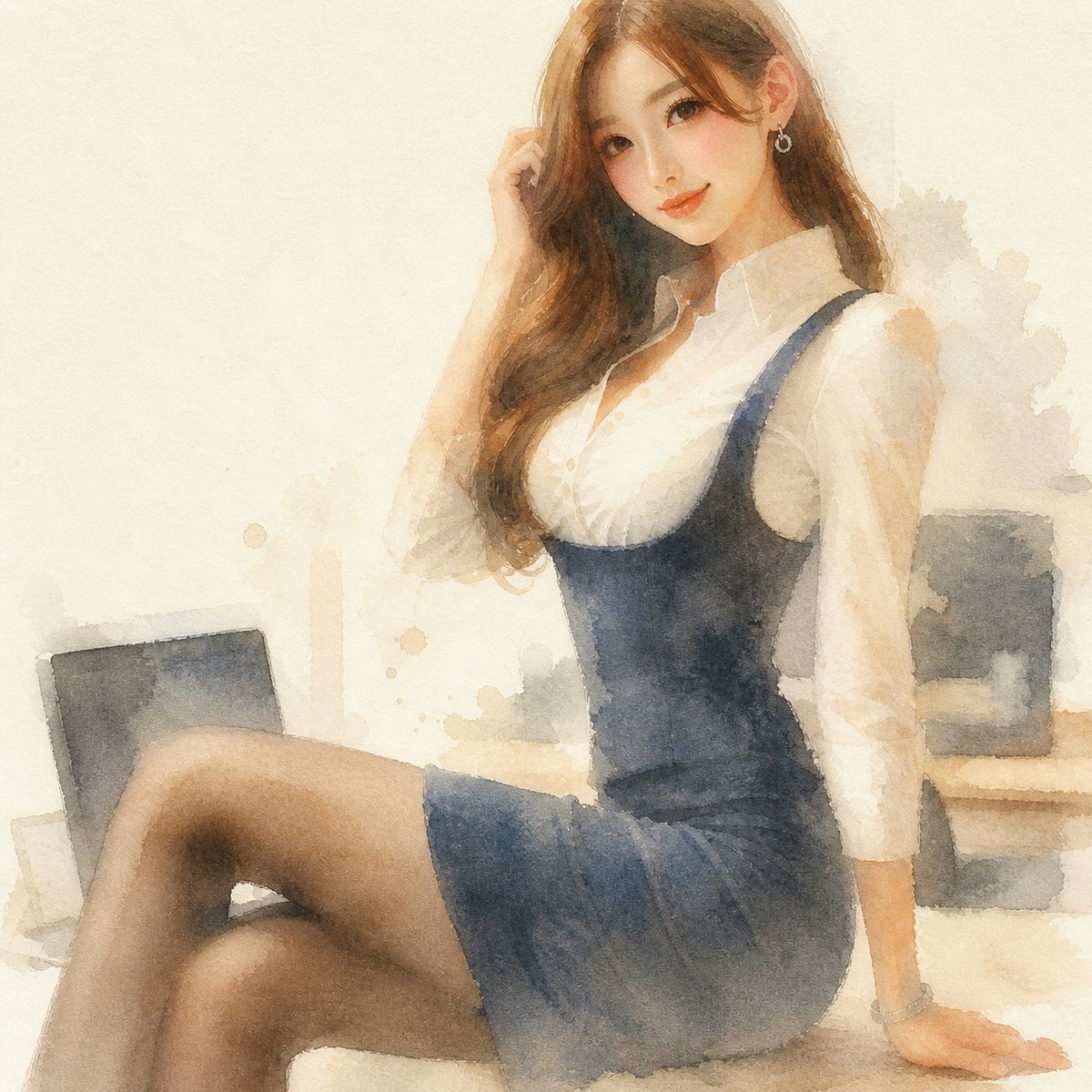 AI Prompt for Watercolor Portrait Illustration from Reference Photo