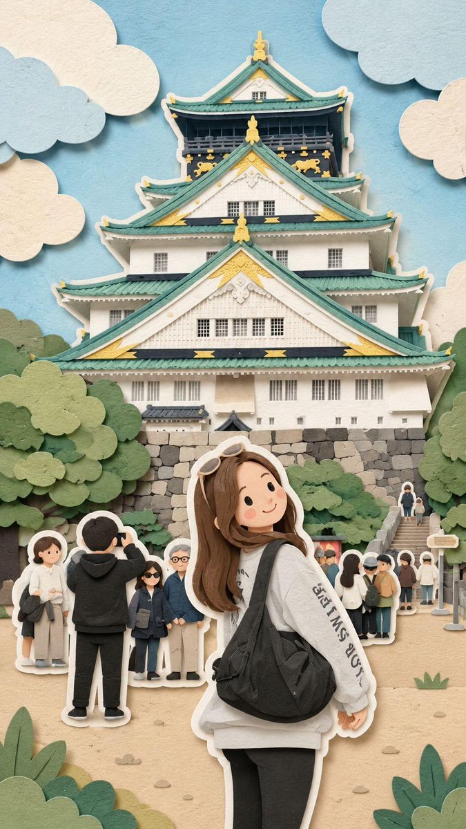 AI Prompt for Whimsical 3D Paper-Cut Japan Travel Scene
