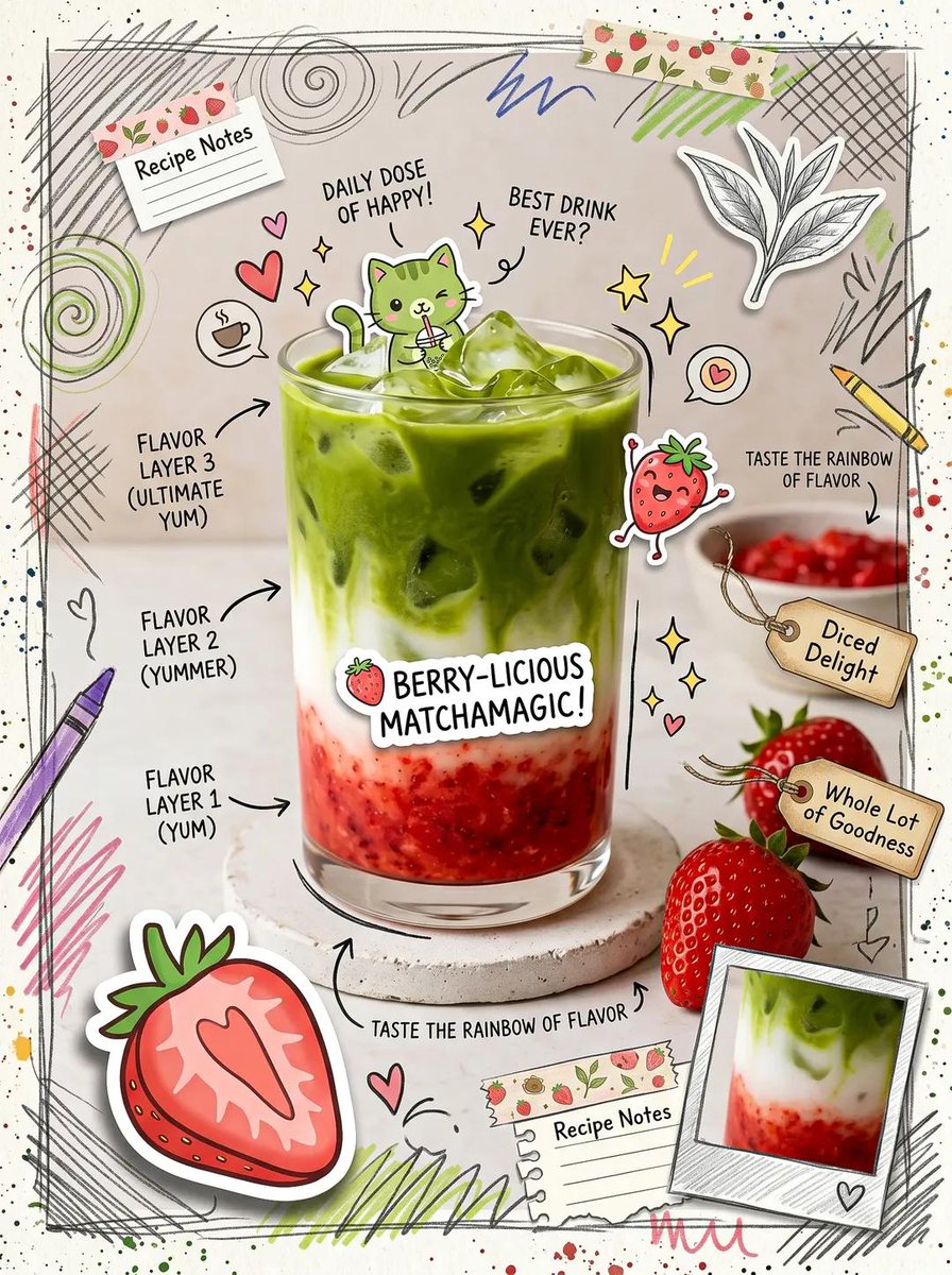 AI Prompt for Whimsical Cafe Food Illustration