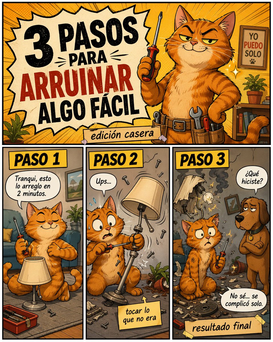 AI Prompt for Whimsical DIY Disaster Cat Comic Art