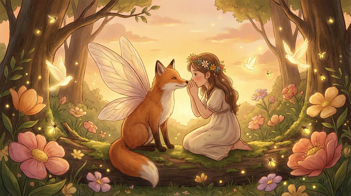AI Prompt for Whimsical Fairy Tale Illustration with Painterly Textures