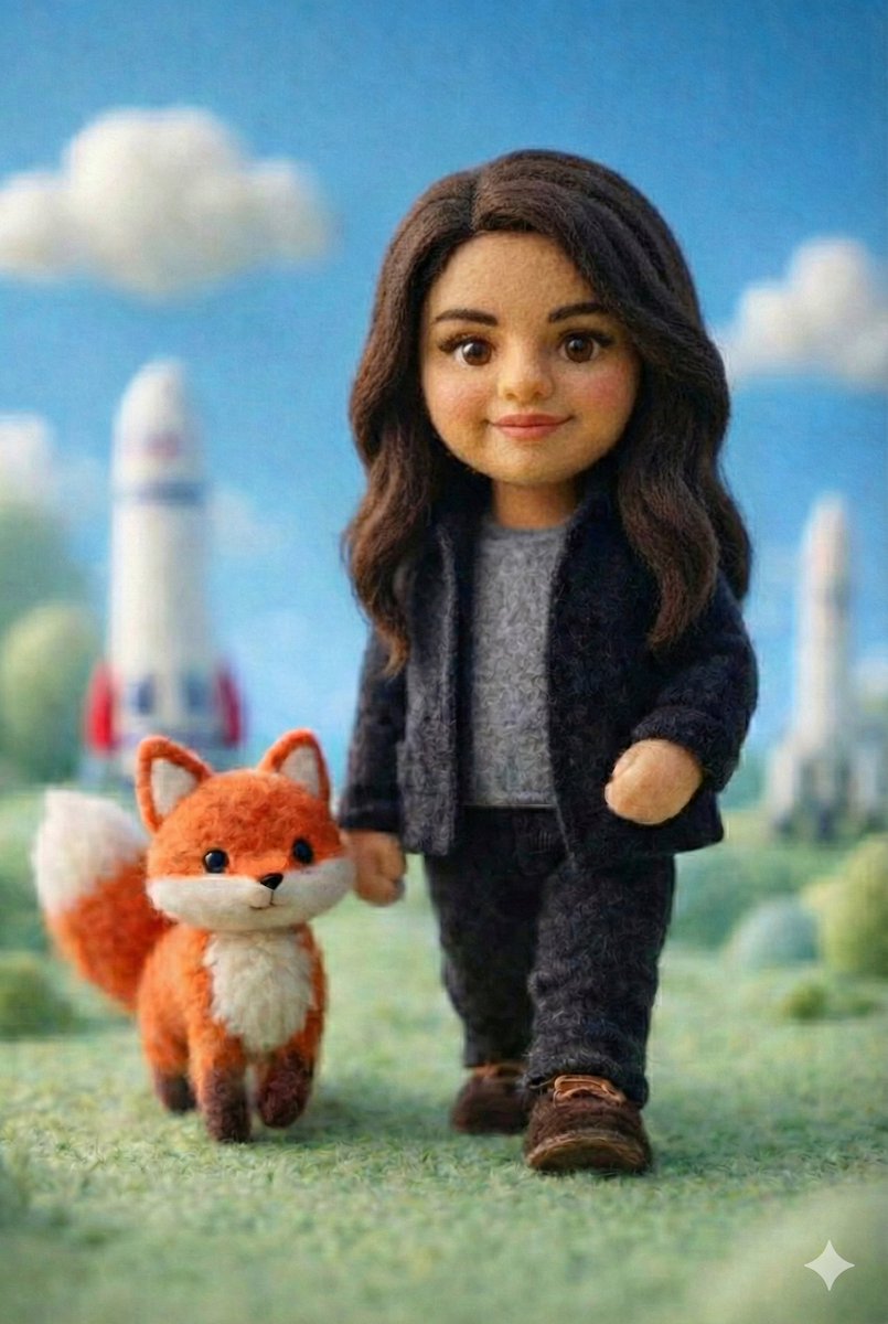 AI Prompt for Whimsical Felt Miniature Scene with Tech Character