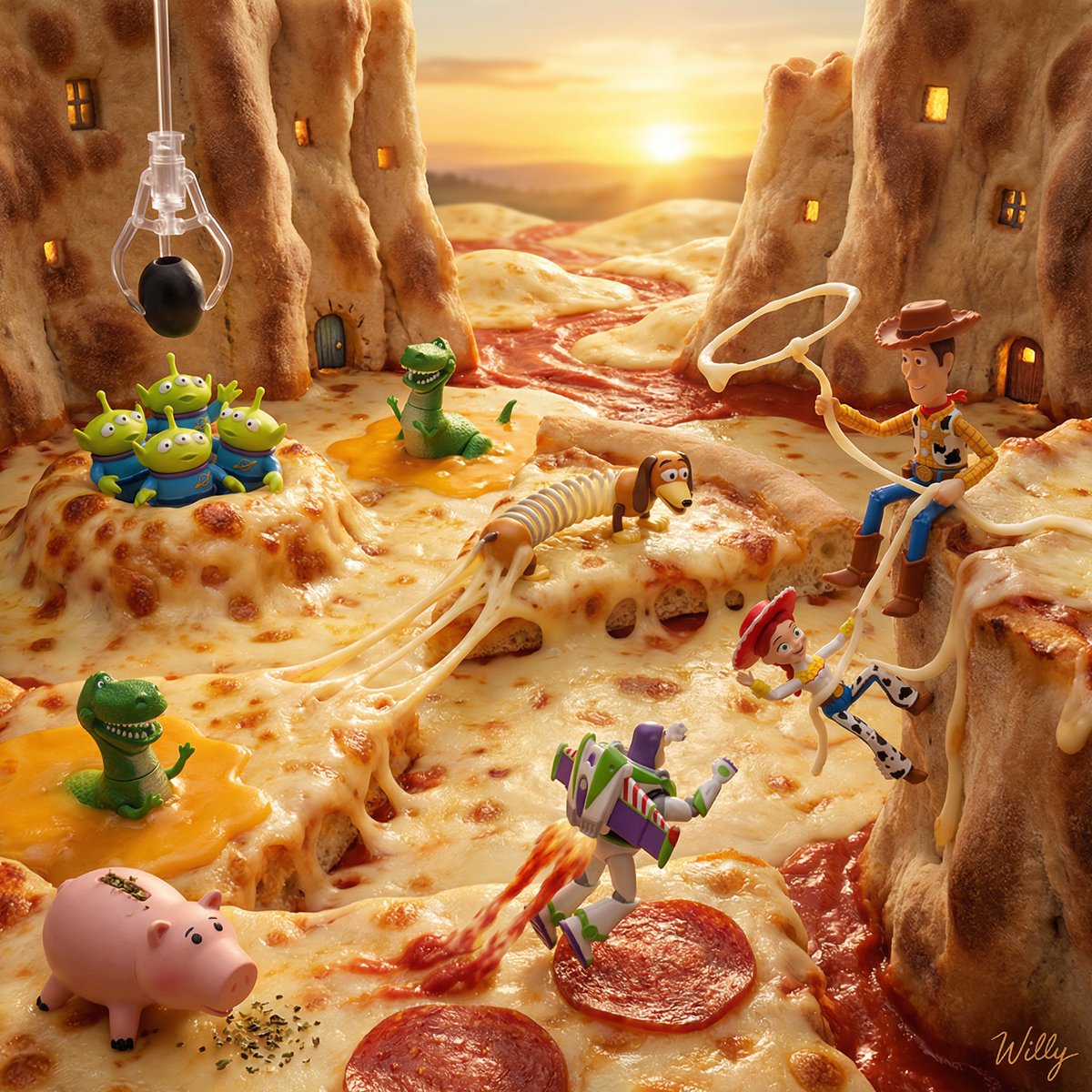 AI Prompt for Whimsical Food-Themed Characters in 3D Illustration