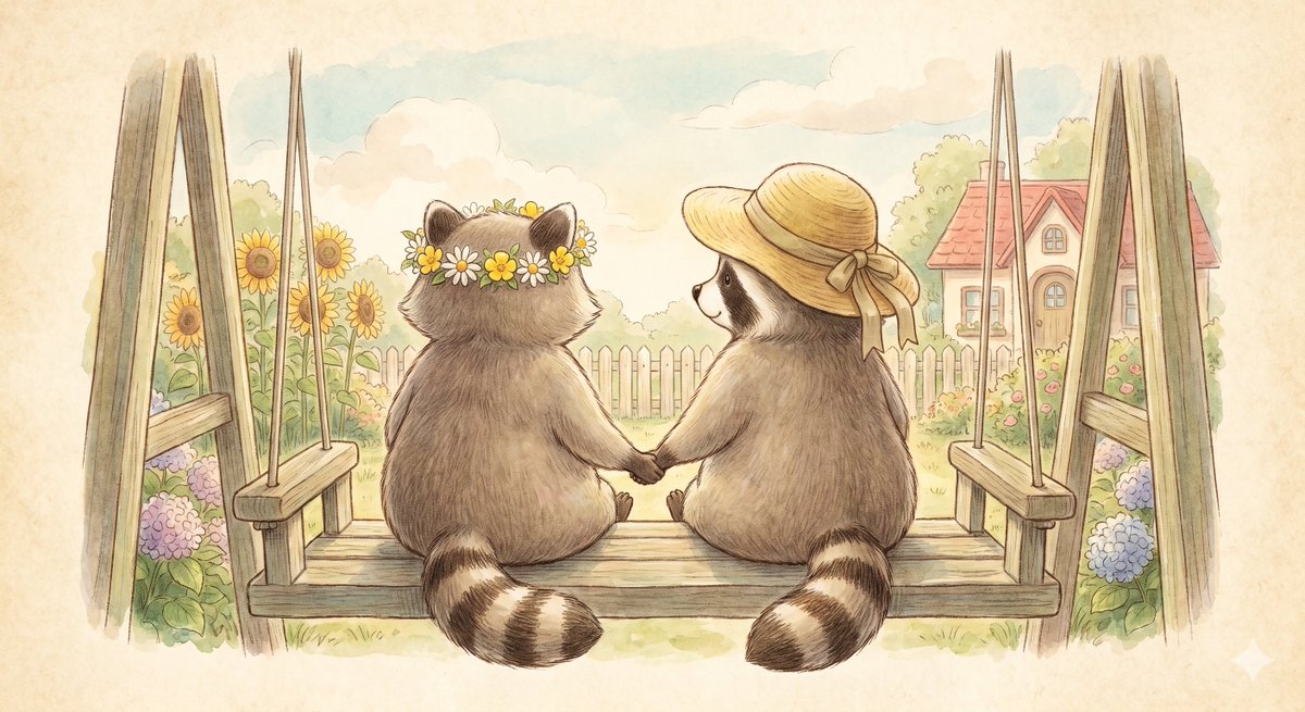 AI Prompt for Whimsical Raccoon Illustrations in Watercolor Style