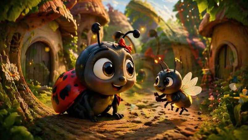 AI Prompt for Whimsical Woodland Insect Village Illustration