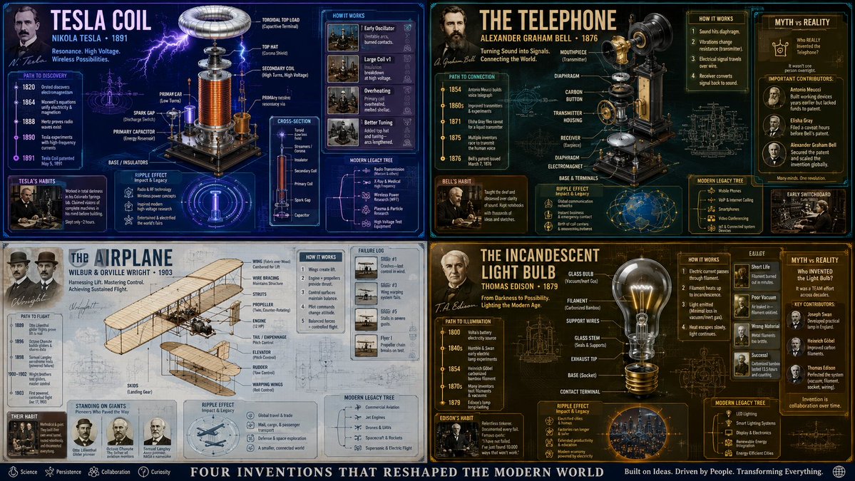 AI Prompt: Generate High-Tech Infographics with Exploded Views of Historical Inventions