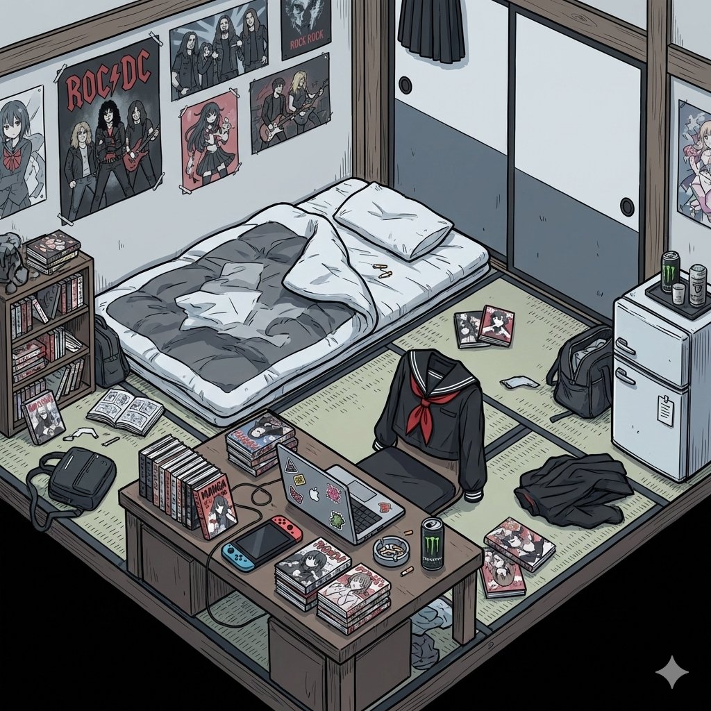 AI Prompt: Generate Isometric Room Illustrations from Character Concepts