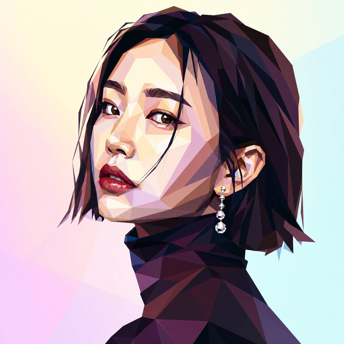 AI Prompt: Generate Realistic Low-Poly Profile Portraits with Face Blocks