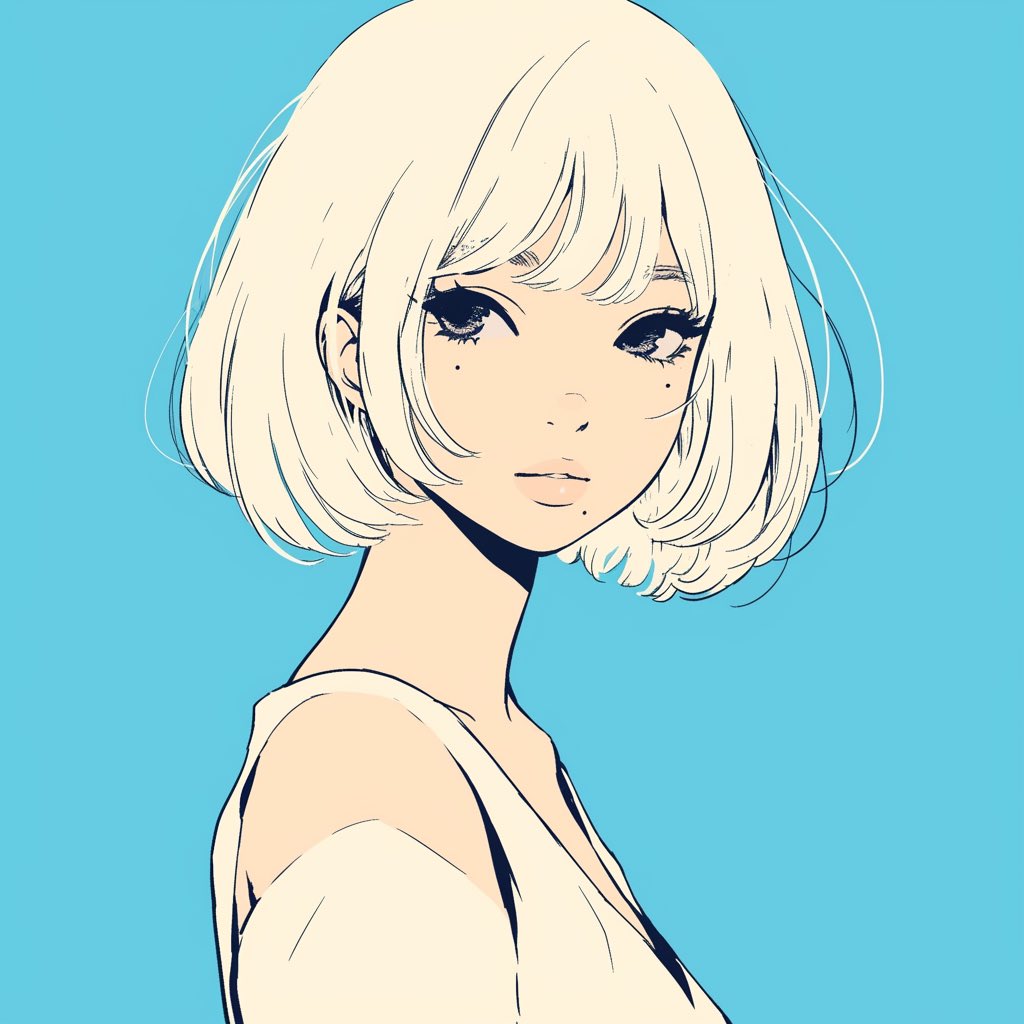 AI Prompt: Minimalist Anime Profile Art For Social Media Post