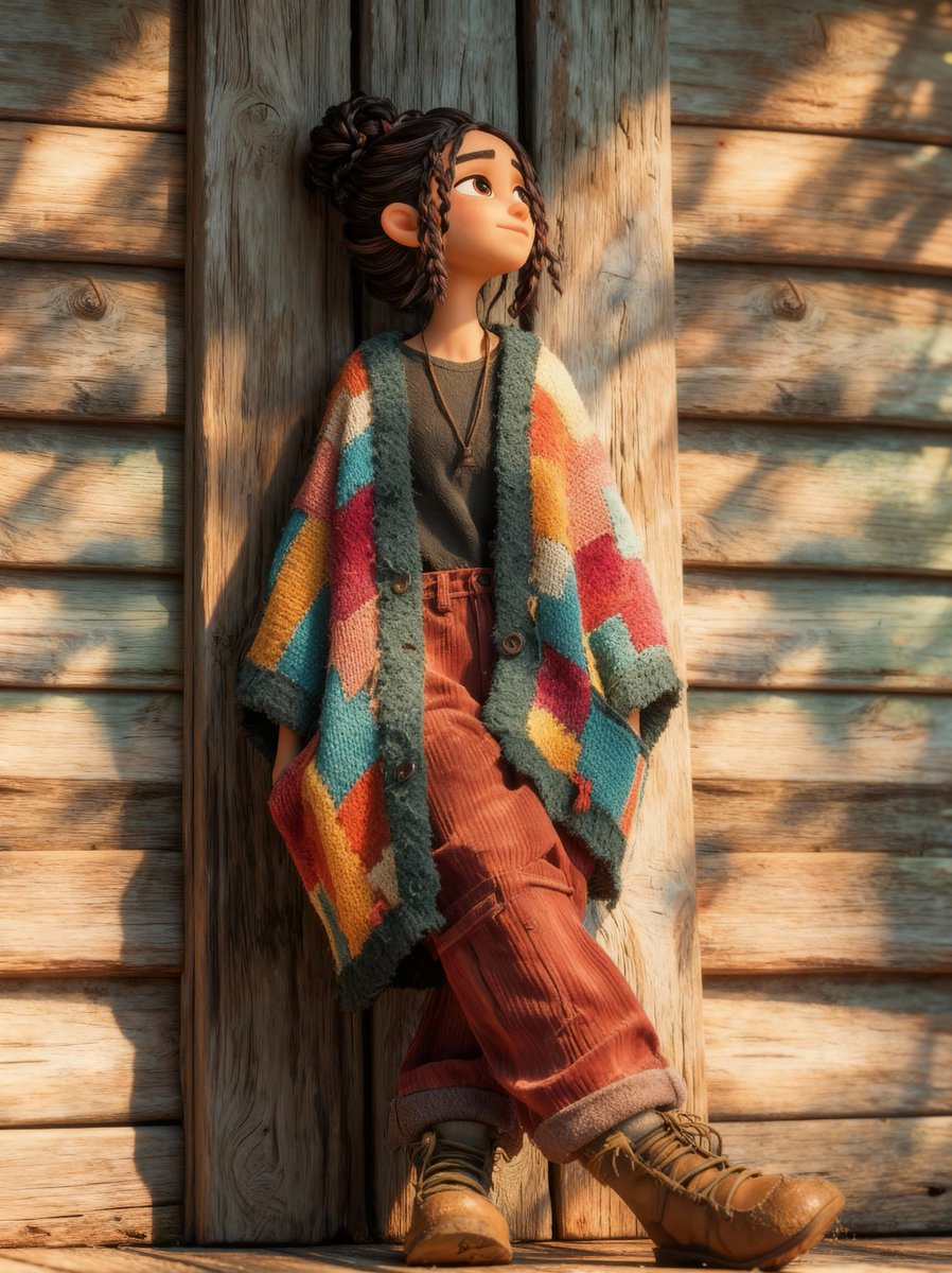 AI Prompt: Pixar-Style 3D Character Illustration Prompt for Autumn Setting