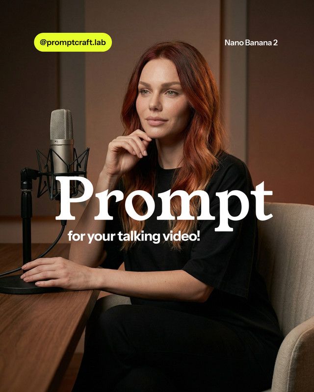 AI Prompt: Professional Recording Studio Background for Talking Head Videos