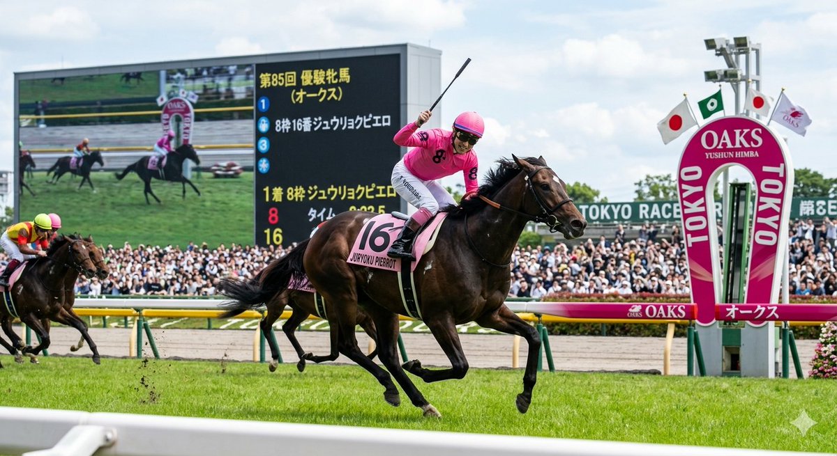 AI Prompt: Racing Horse Winning Illustration for Social Media