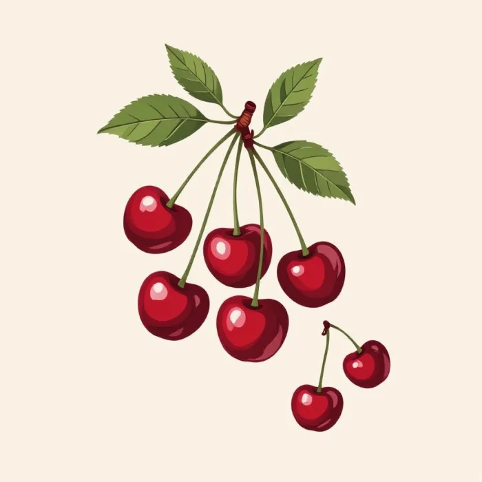 Cute Cherry Cartoon Kids T-Shirt Design Prompts