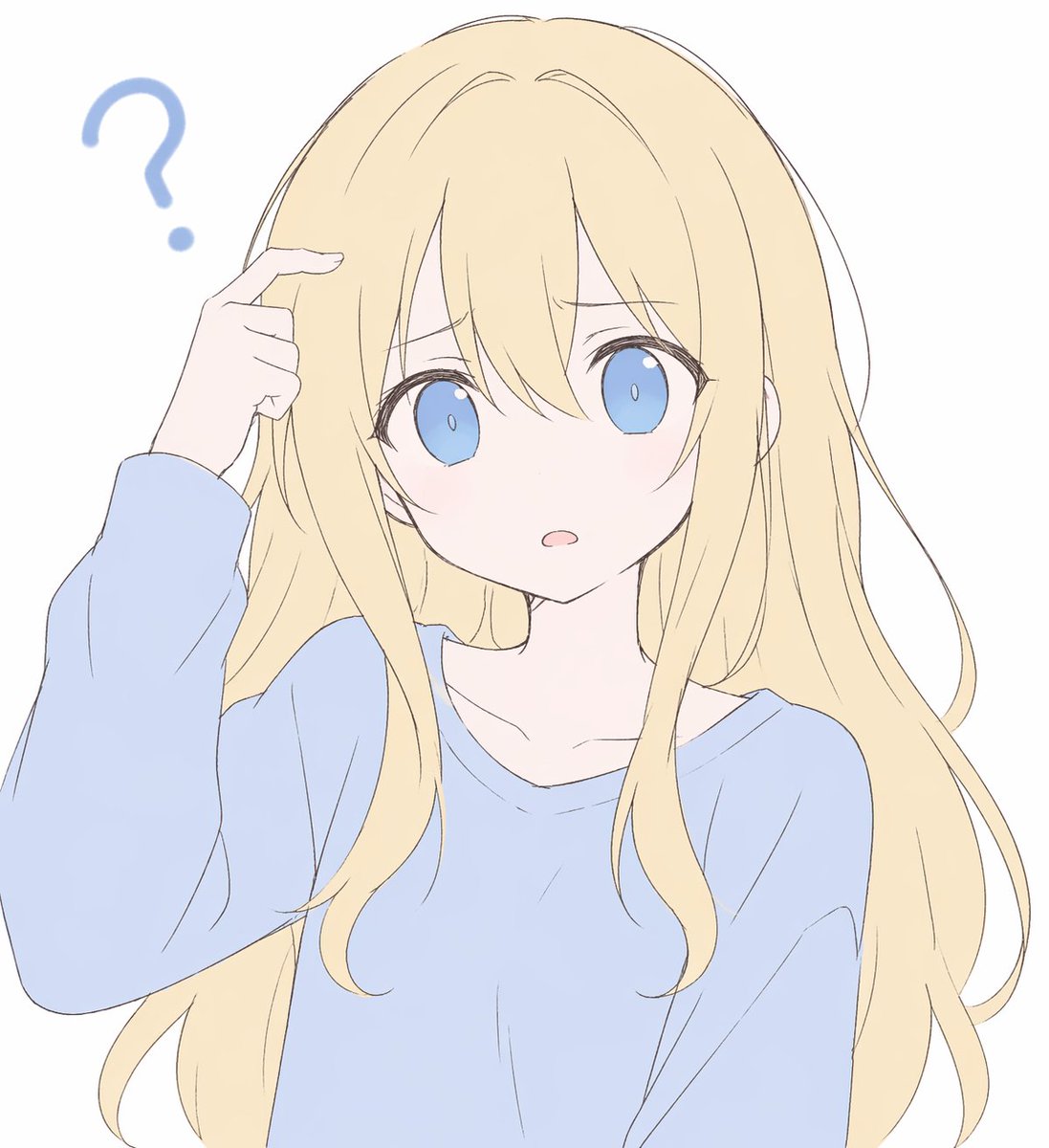 Generate Anime AI Image Prompt for Confused Blonde Girl Portrait