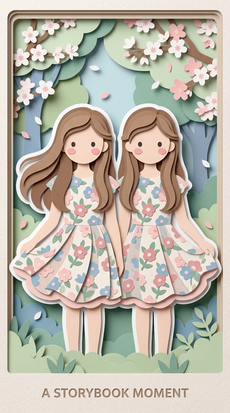 Paper-Cut Layered Diorama Illustration Style
