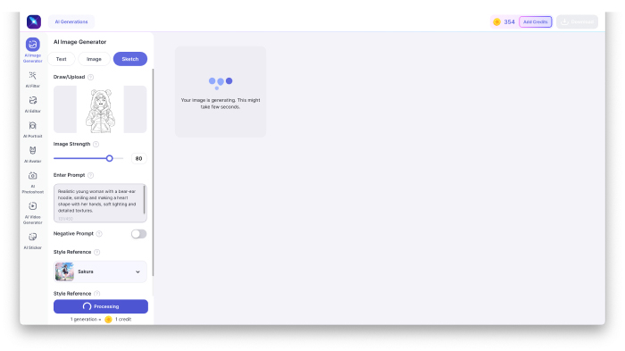 Preview & Generate AI Art Variations from Sketch