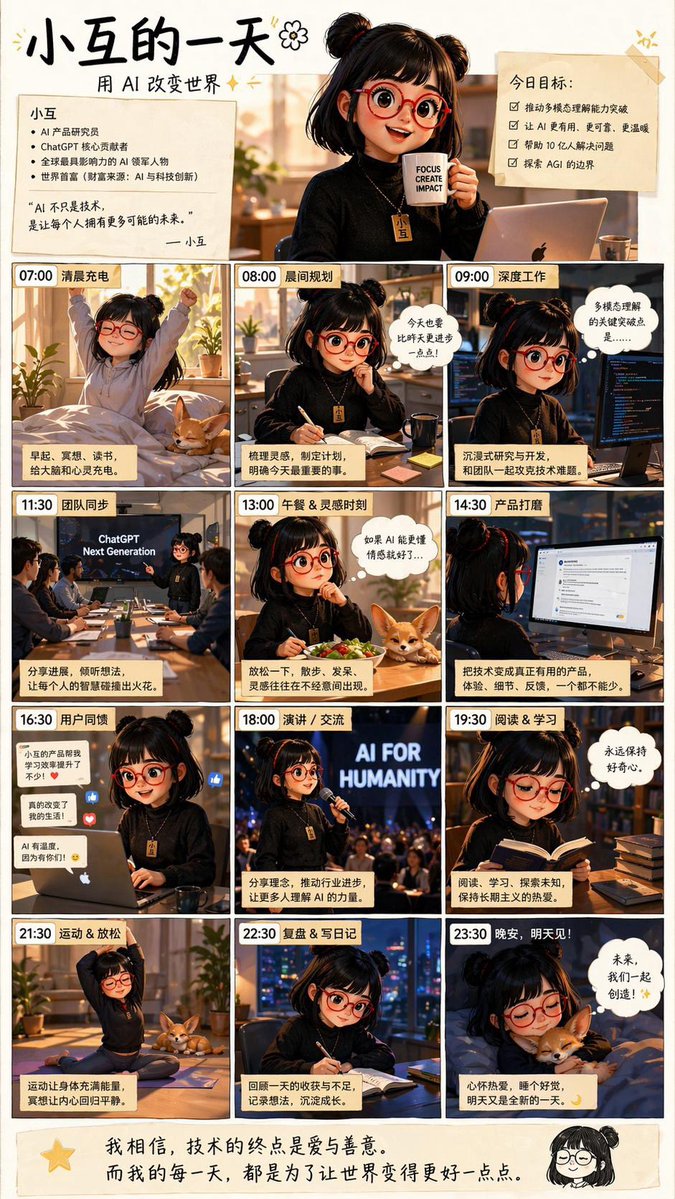 Prompt for AI Anime Infographic Poster - Daily Routine