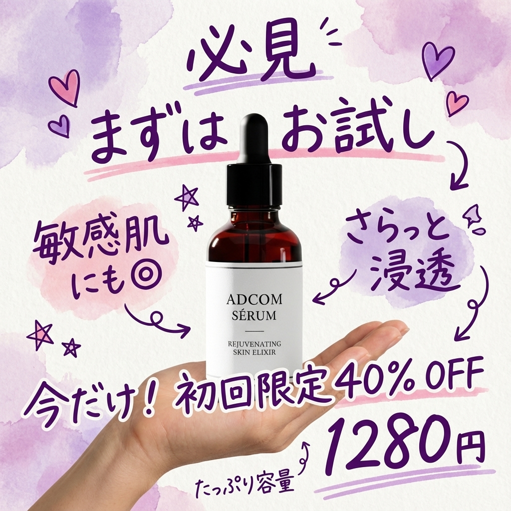 Prompt for Instagram-Style Handwritten Cosmetic Ad with Japanese Twist