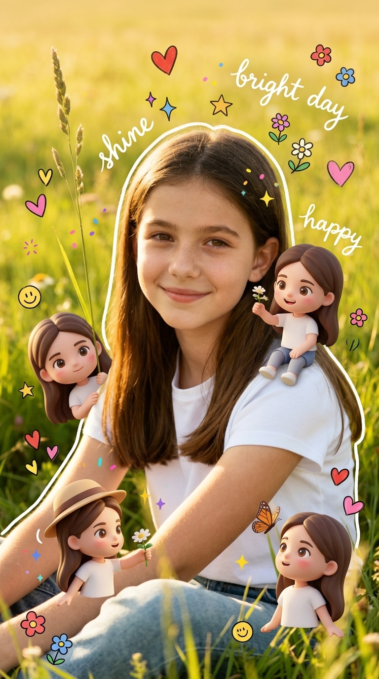 Realistic Chibi with Playful Effects