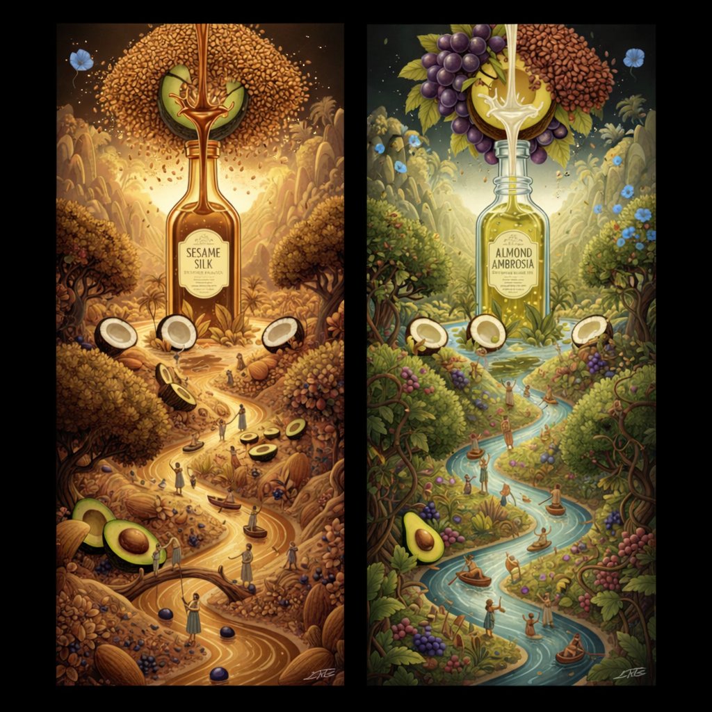 Sesame Silk & Almond Ambrosia Diptych