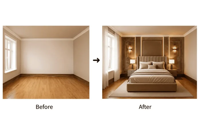 AI Scandinavian Small Room Design