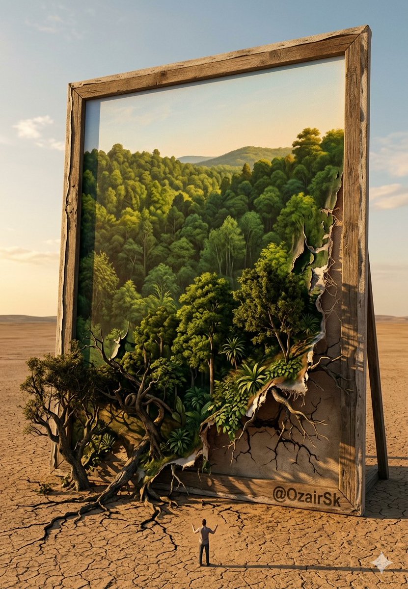 AI Prompt for Generating Surreal 3D Art with Living Environments