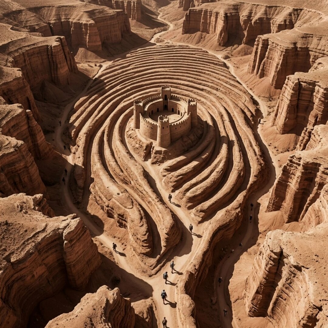 AI Prompt for Infinite Desert Canyon Landscape with Pareidolia Filter