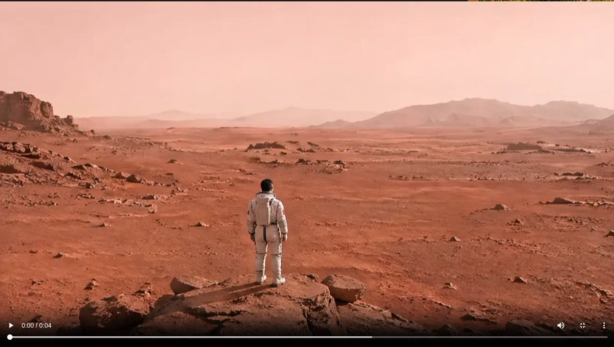 AI Prompt for Cinematic Sci-Fi Landscape: Astronaut on a Red Desert World