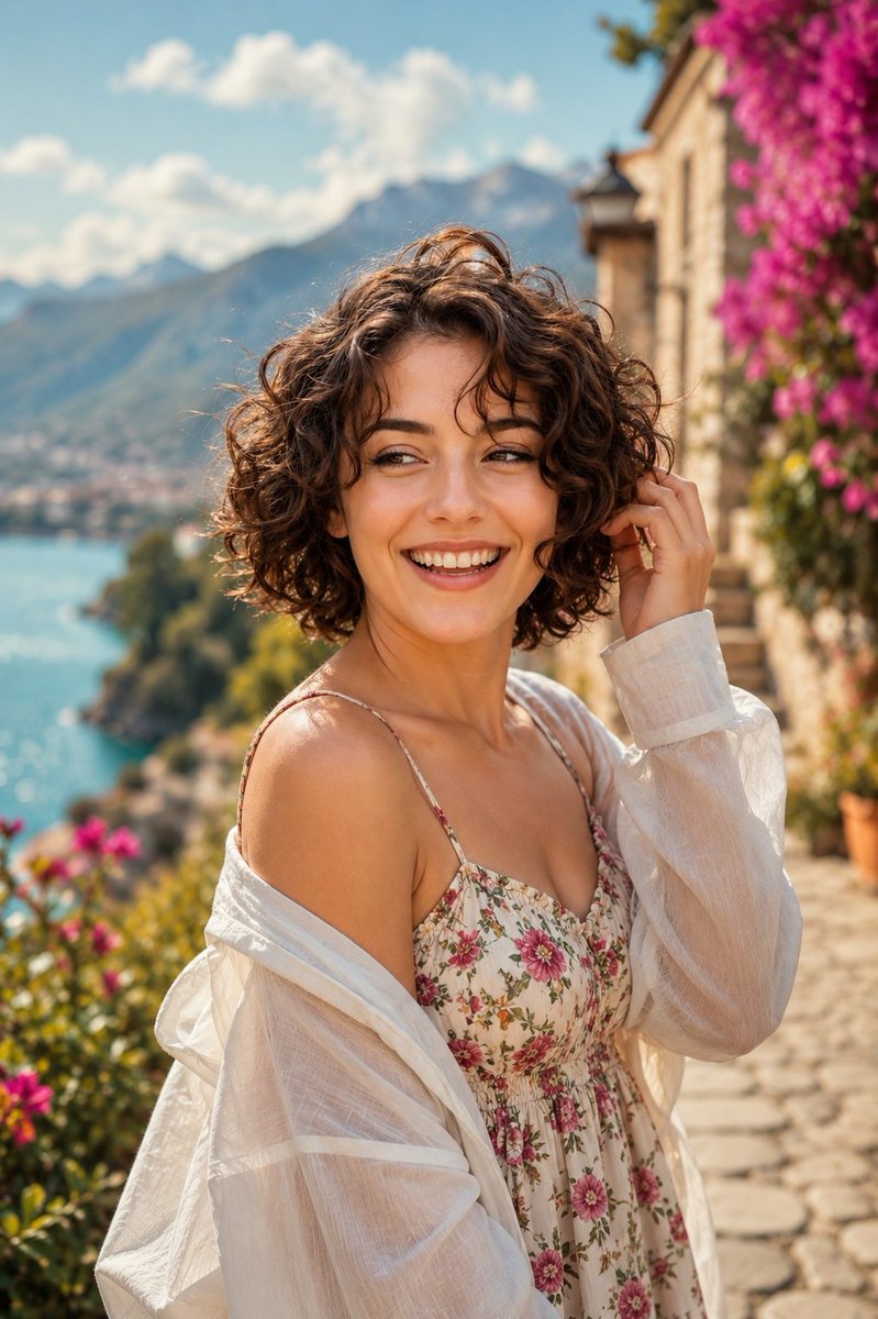 AI Prompt for Luxury Mediterranean Lakeside Landscape Photography