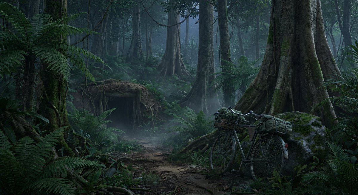 AI Prompt for Realistic 3D Jungle Landscape with Hidden Details