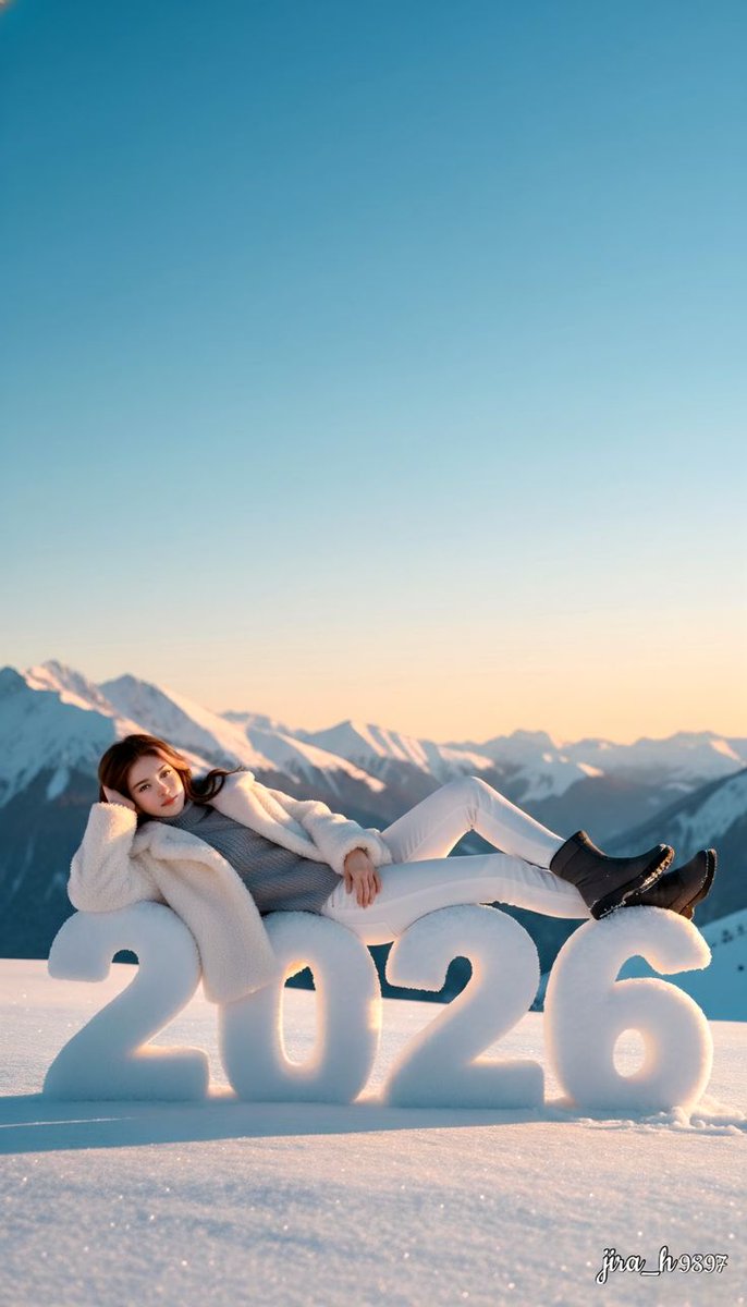 AI Prompt for Ultra-Realistic New Year Portrait with Luxury Fashion and Snowy Mountain Landscape
