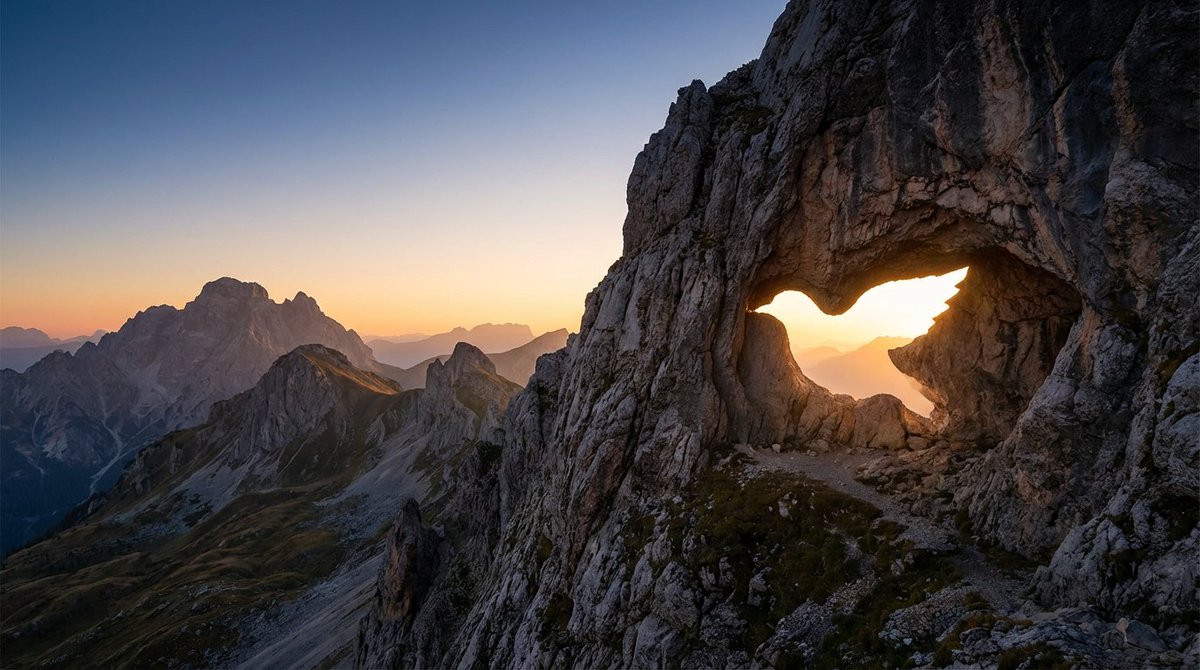 AI Prompt forCustom Geometric Landscape with Cave Entrance