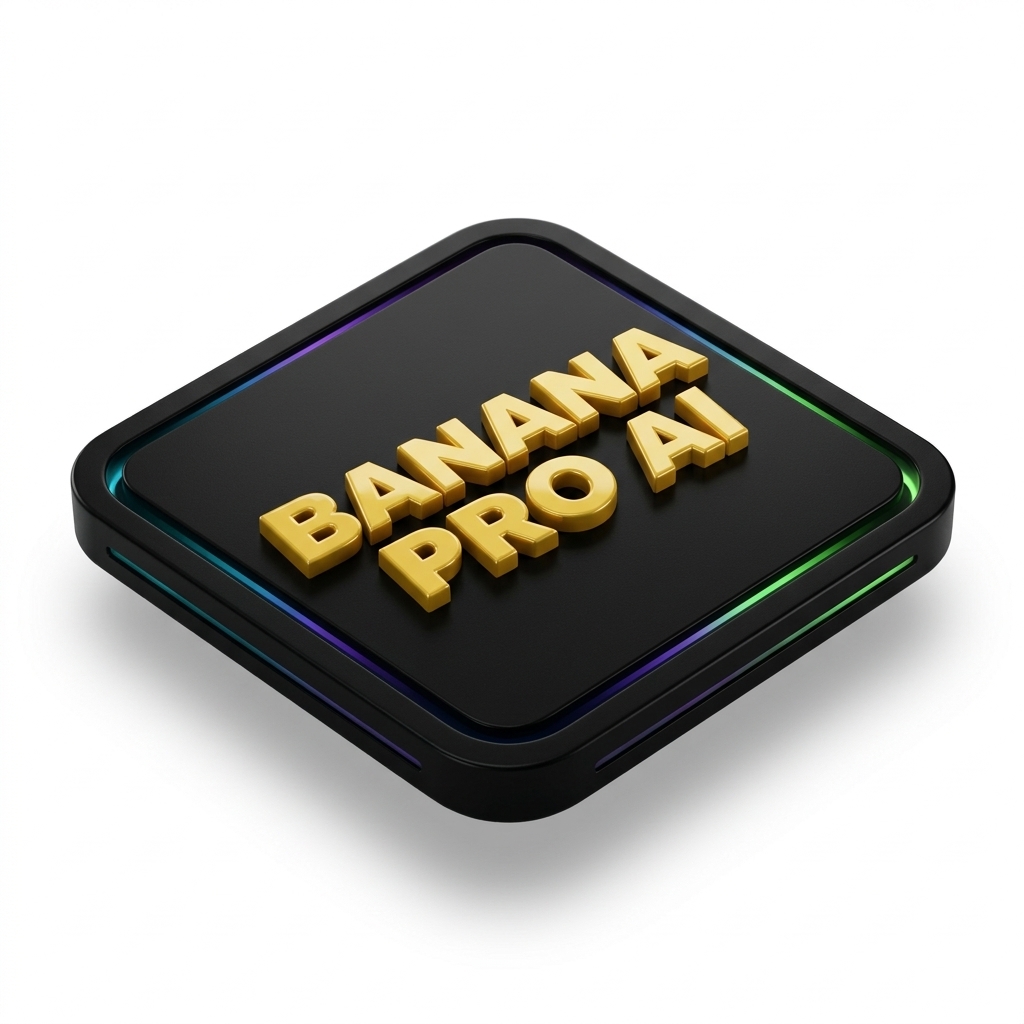 3D Logo on Matte Black Platform with RGB Glow
