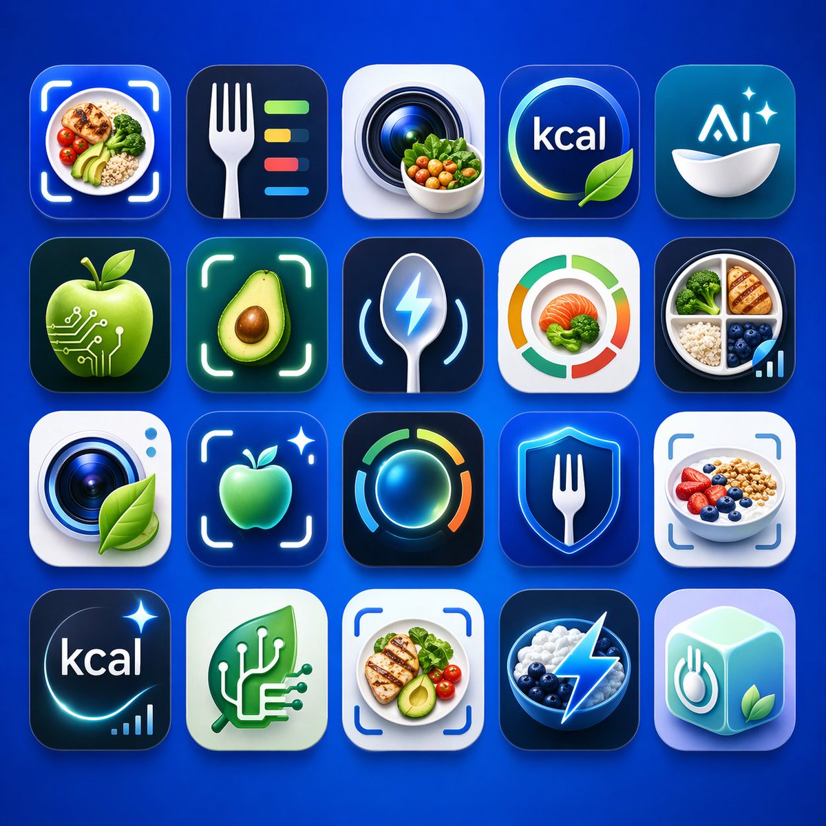 AI Prompt for Nutrition App Logo Ideas with Minimalist 3D Render