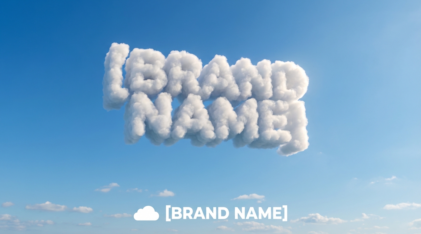 Cloud Shaped Brand Logo - Surreal Minimalist