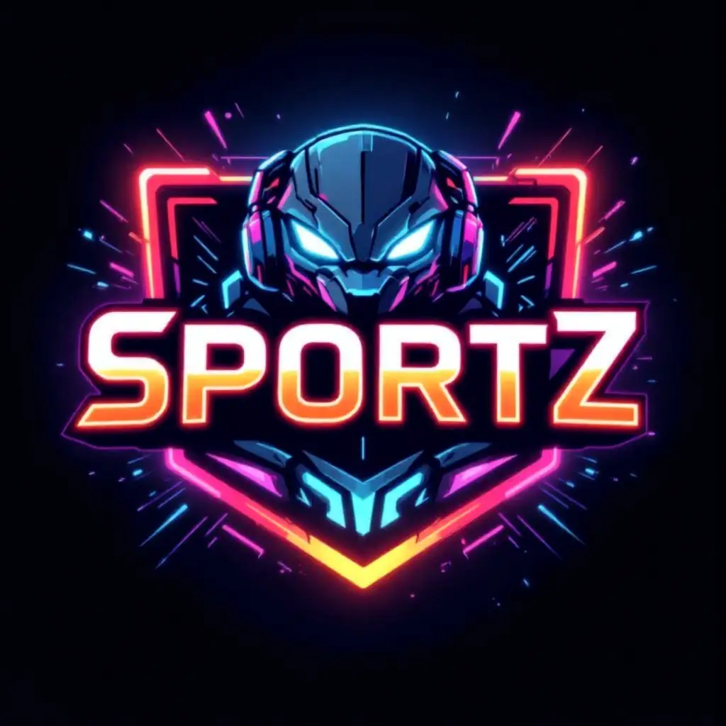 Neon Gamer Logo Prompt with Blue & Purple Highlights