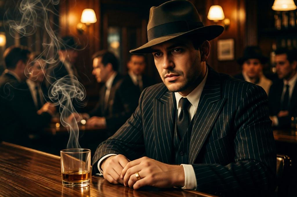1940s Mobster Portrait AI Prompt
