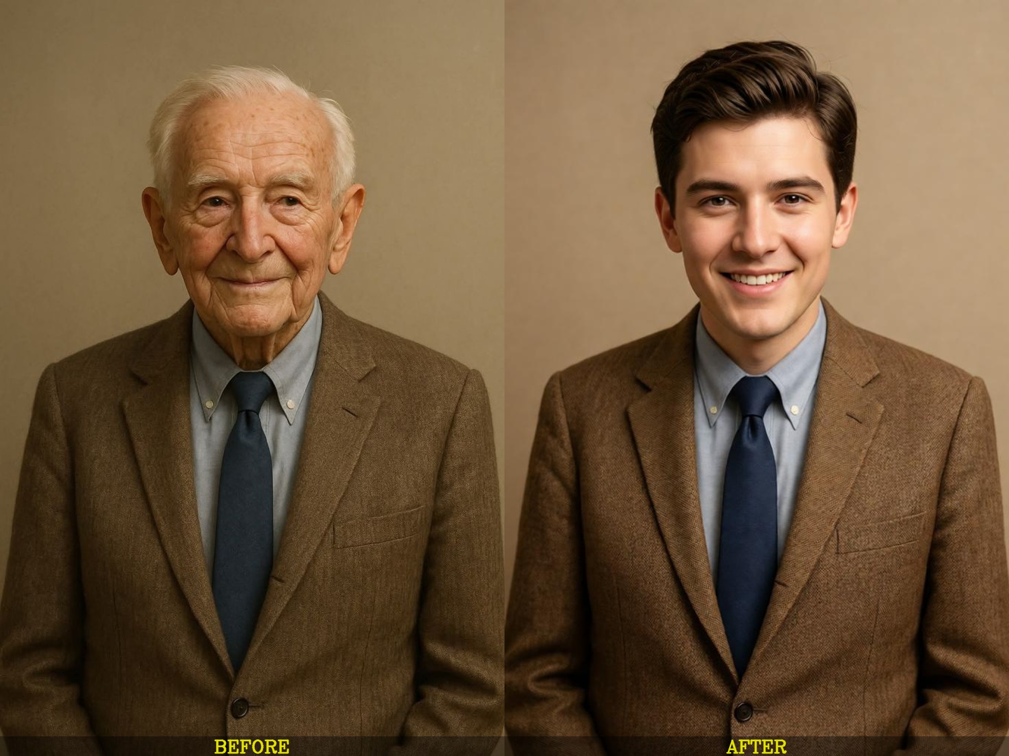 Age-Reverse Portrait: Dad in His 20s