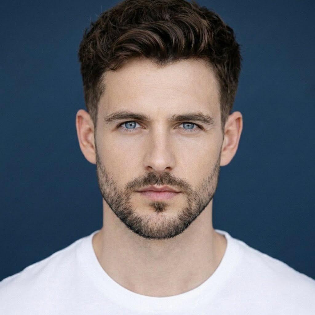 AI Prompt for High-Quality Male Portrait with Realistic Lighting Effects